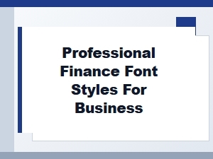 Professional Finance Font Styles for Business